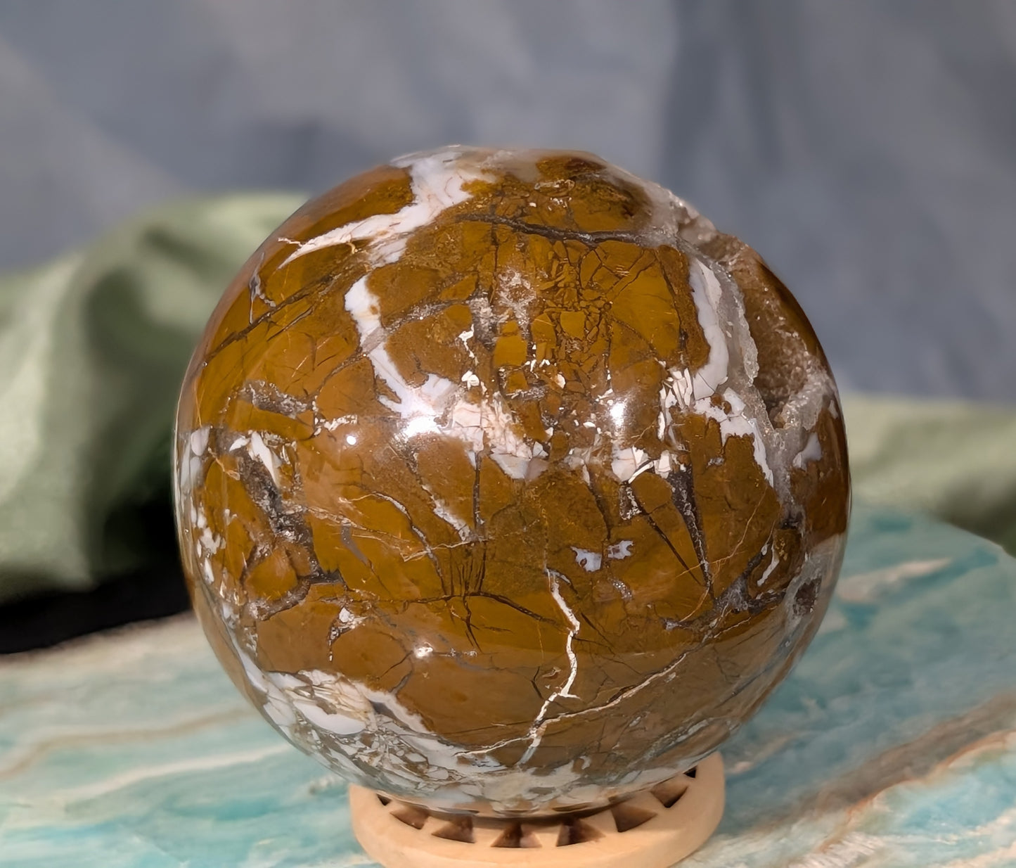 Druzy Maligano Jasper Sphere