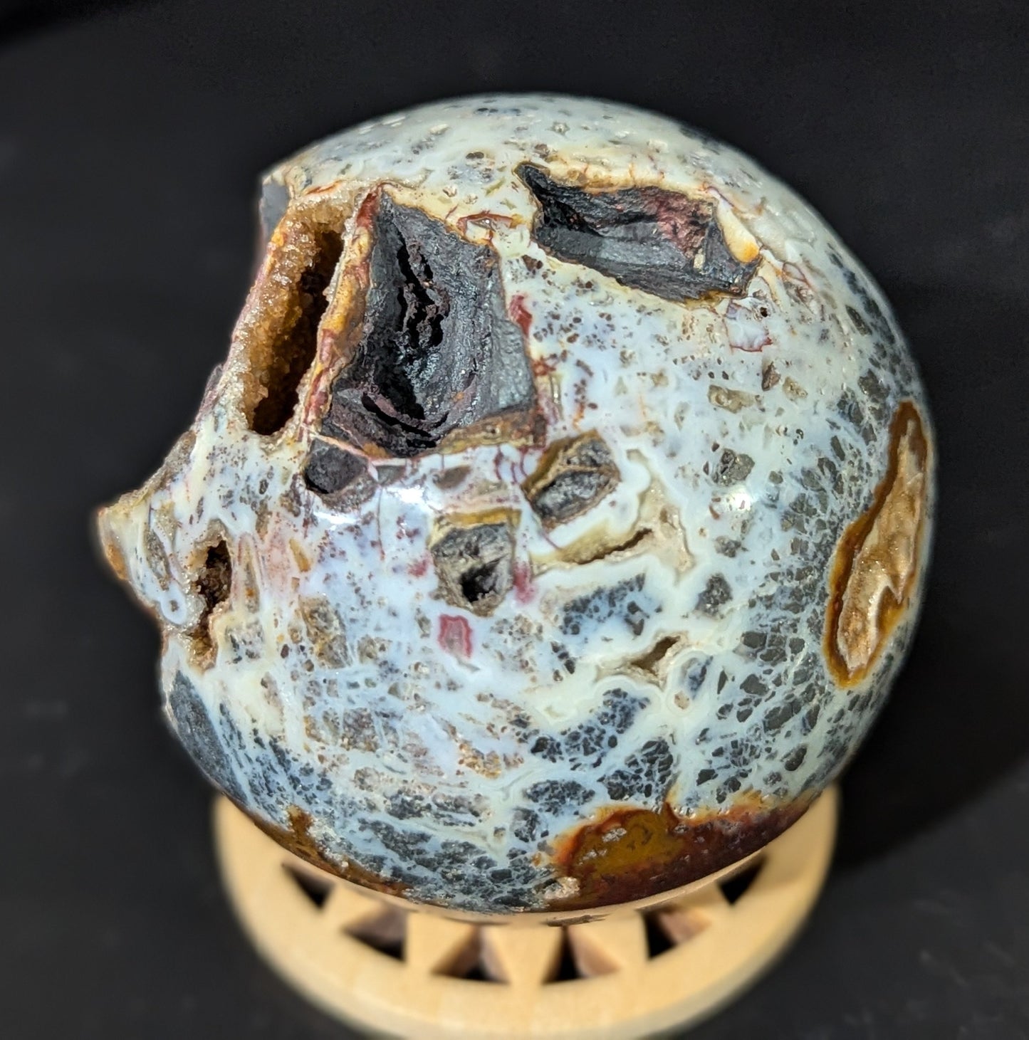 Druzy Marcasite Sphere