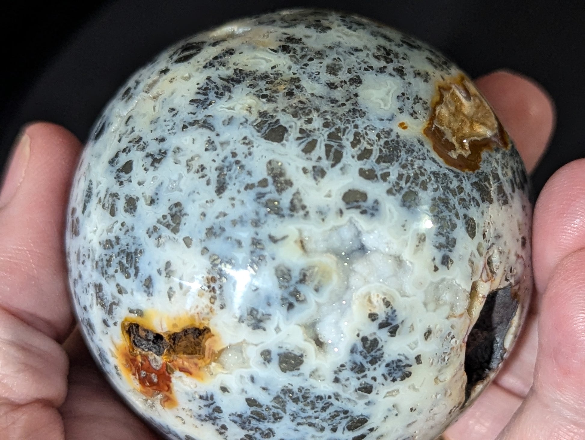 Druzy Marcasite Sphere