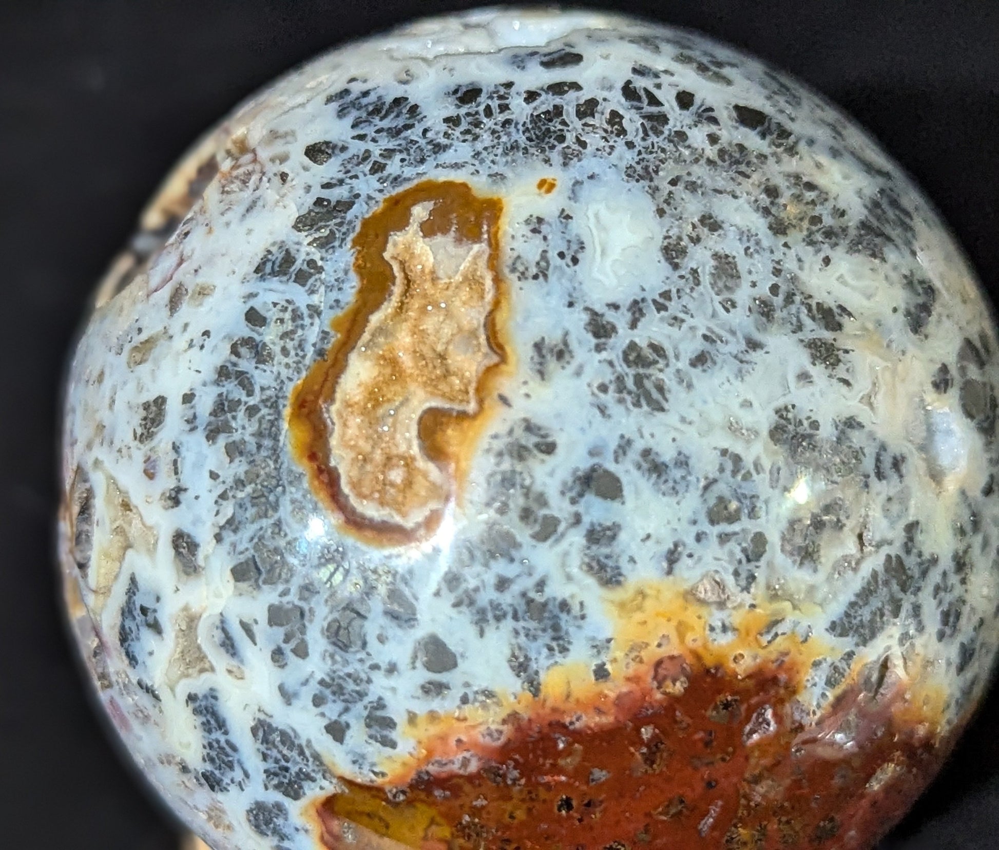Druzy Marcasite Sphere