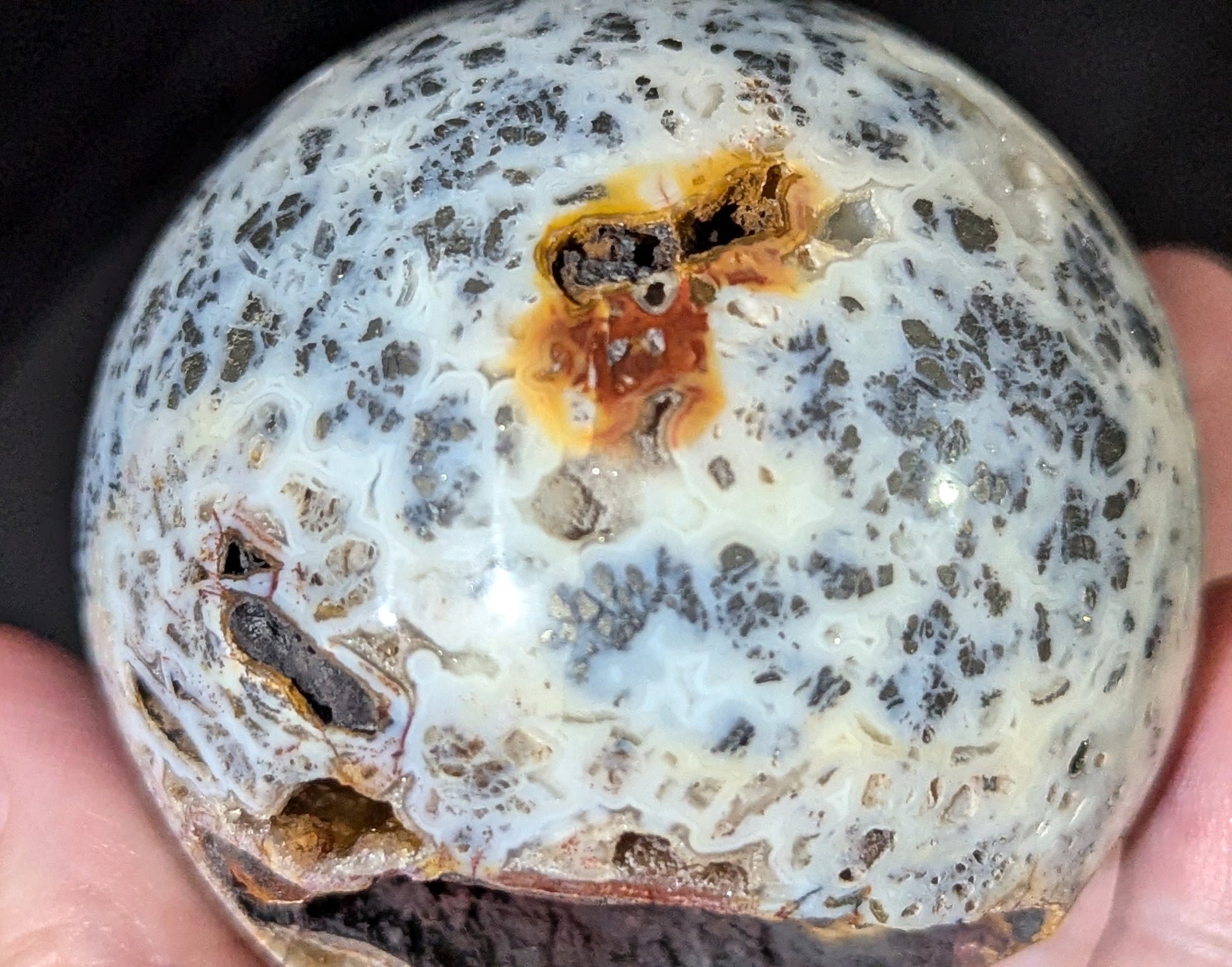 Druzy Marcasite Sphere