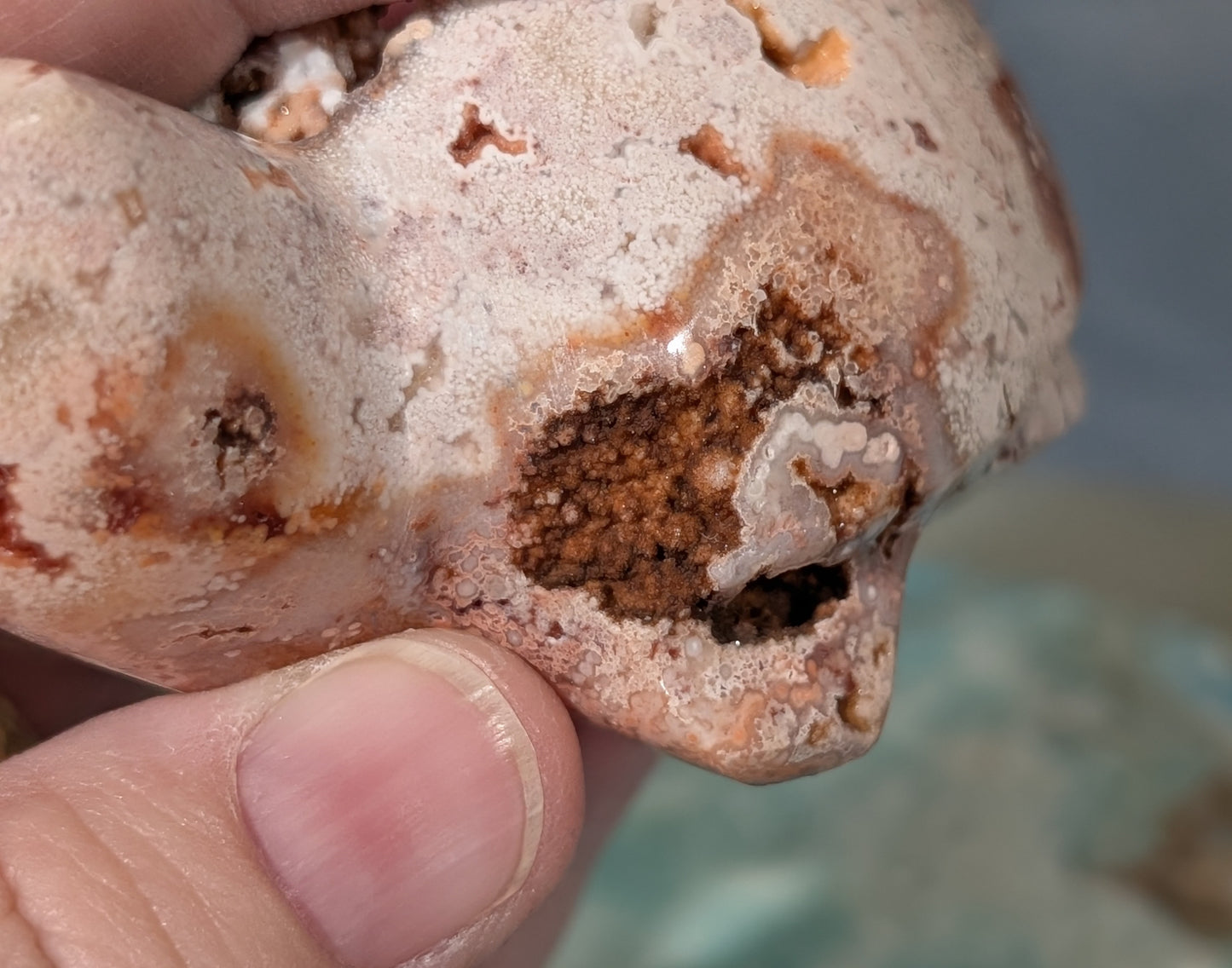 Druzy Pink Crazy Lace Agate Turtle Figurine