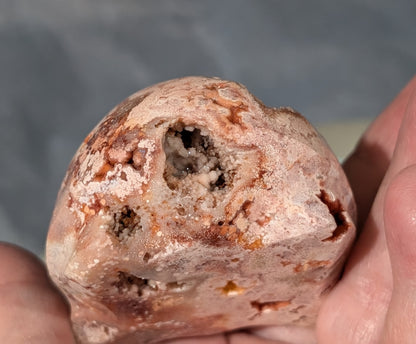 Druzy Pink Crazy Lace Agate Turtle Figurine