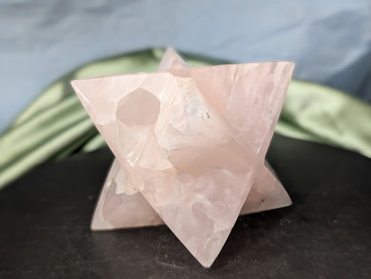 Druzy Pink Mangano Calcite Merkaba 1A