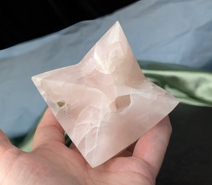 Druzy Pink Mangano Calcite Merkaba 1I