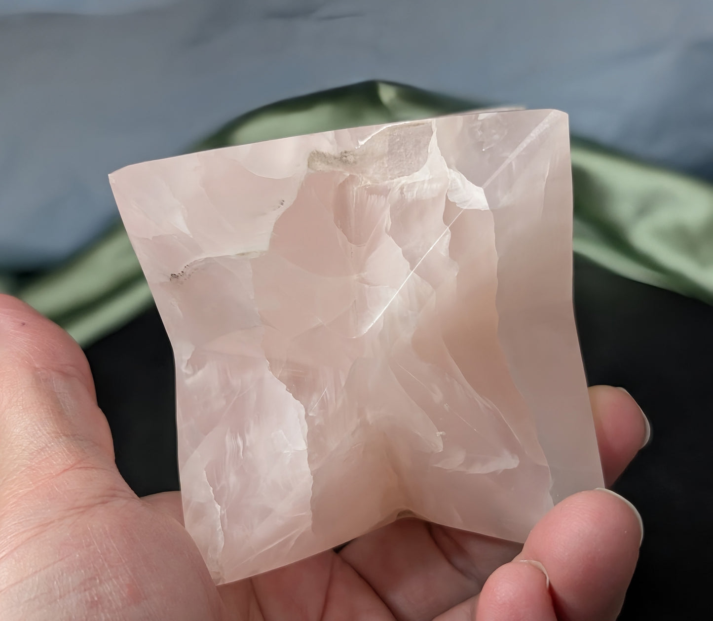Druzy Pink Mangano Calcite Merkaba 1L