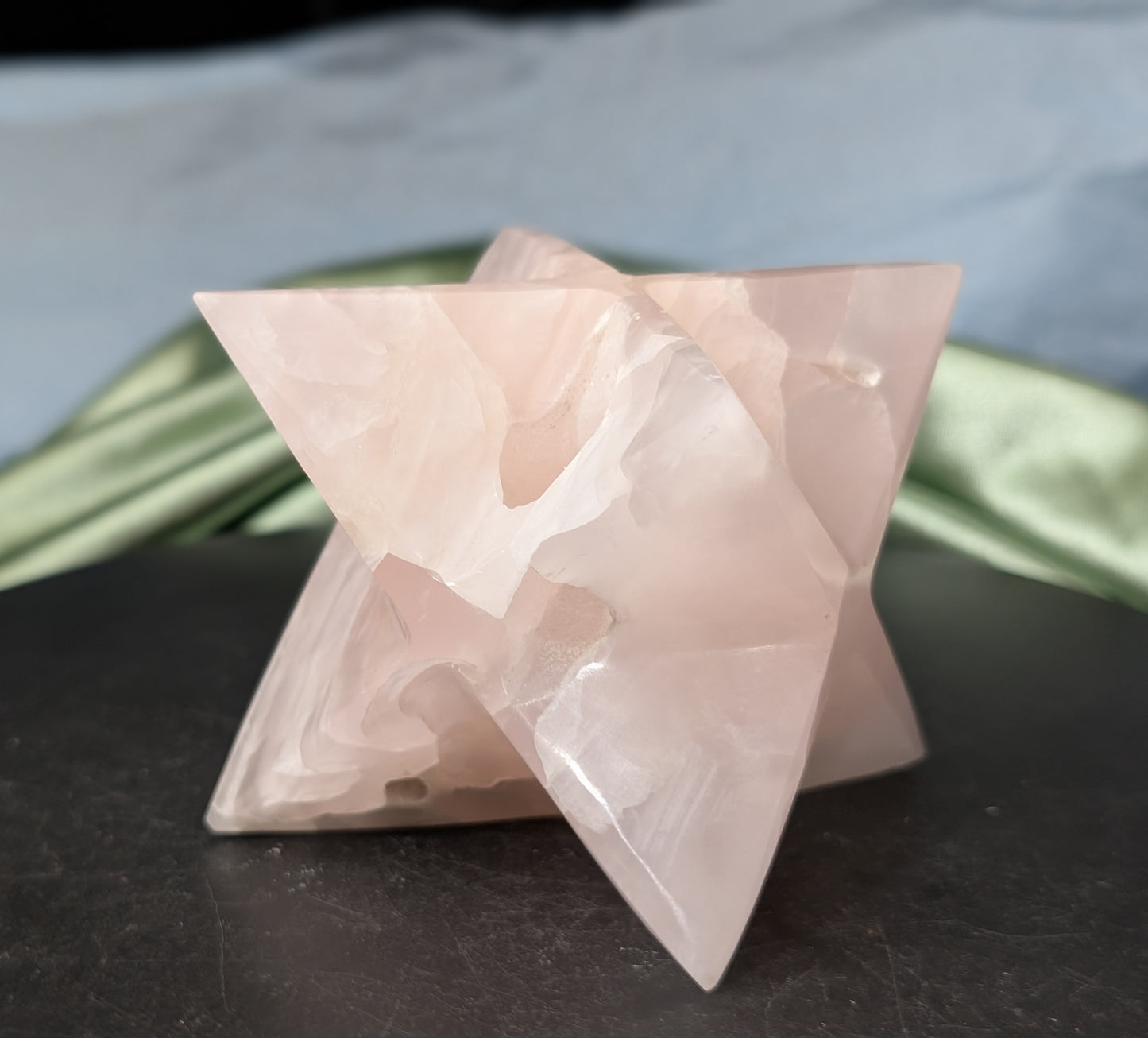Druzy Pink Mangano Calcite Merkaba 1N