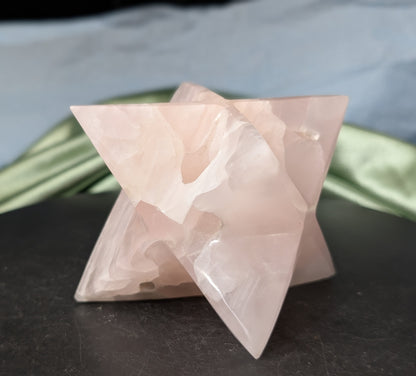 Druzy Pink Mangano Calcite Merkaba 1N