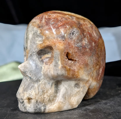Druzy Red Sphalerite Skull