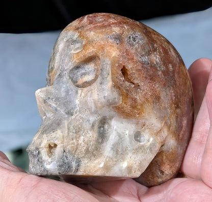 Druzy Red Sphalerite Skull