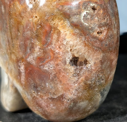 Druzy Red Sphalerite Skull