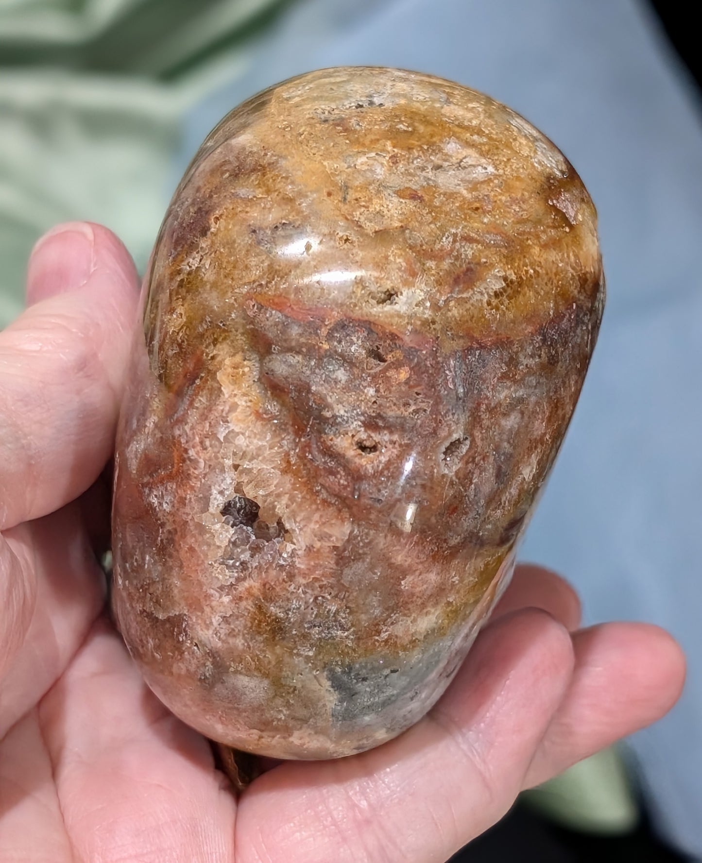 Druzy Red Sphalerite Skull