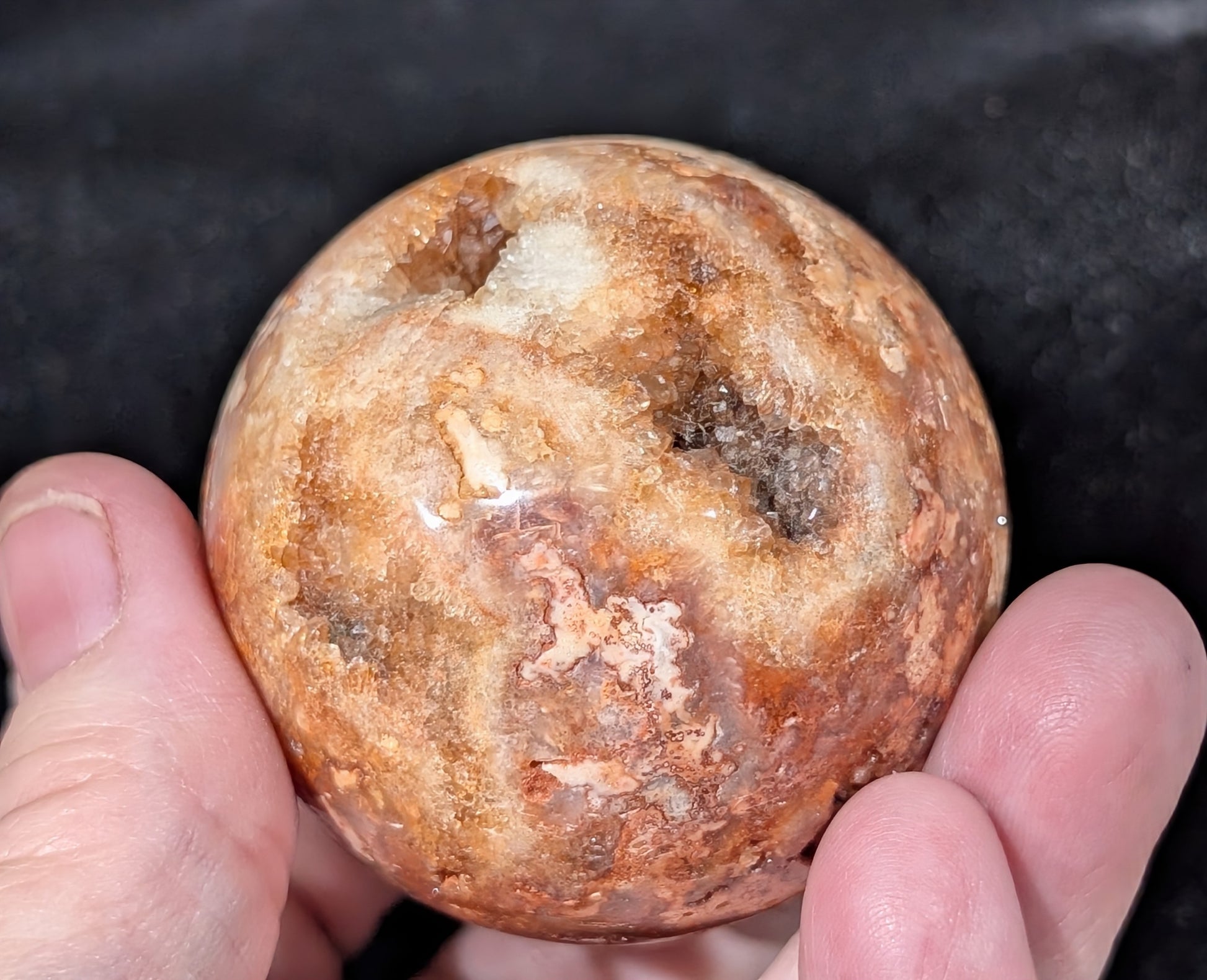 Druzy Red Sphalerite Sphere