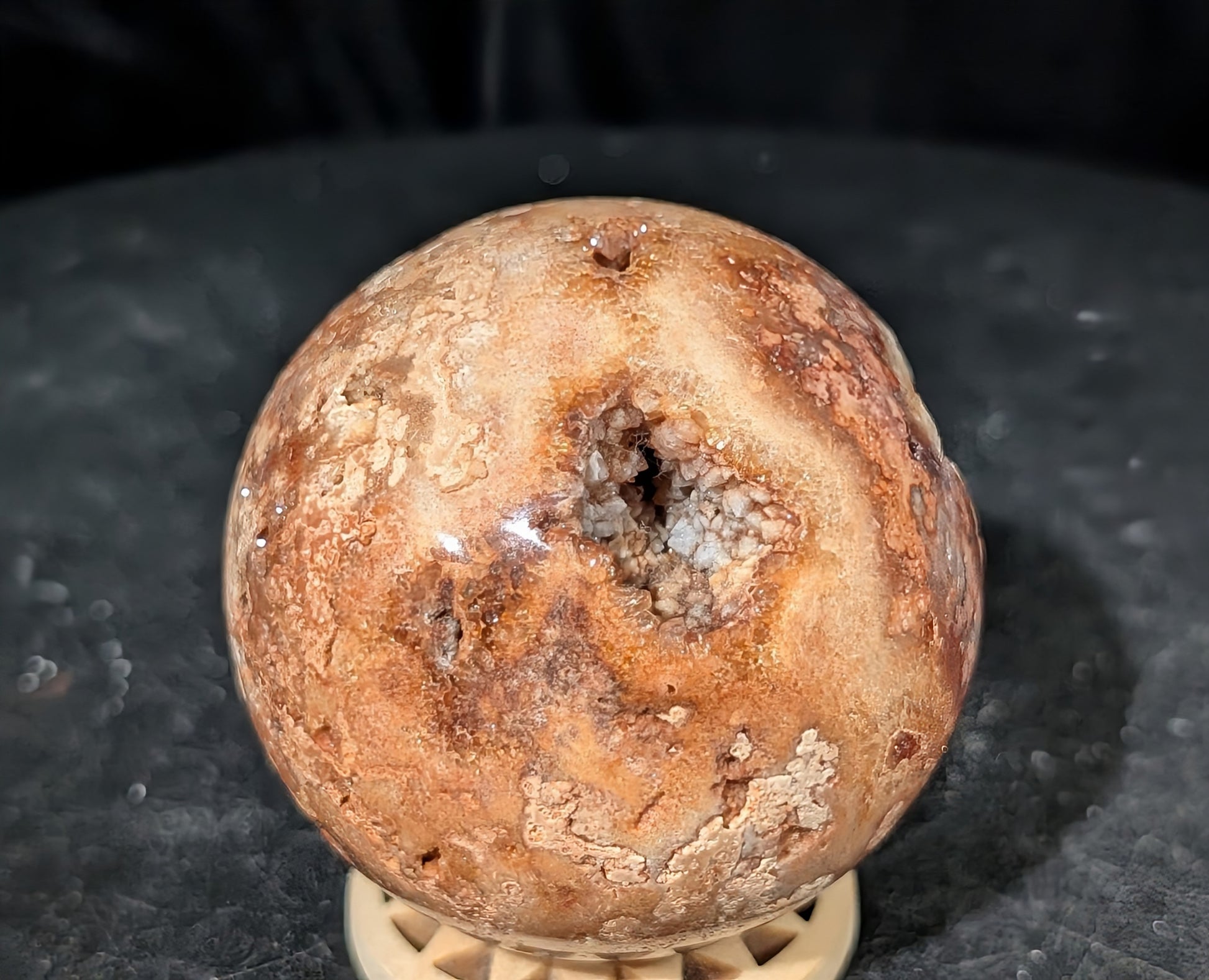 Druzy Red Sphalerite Sphere