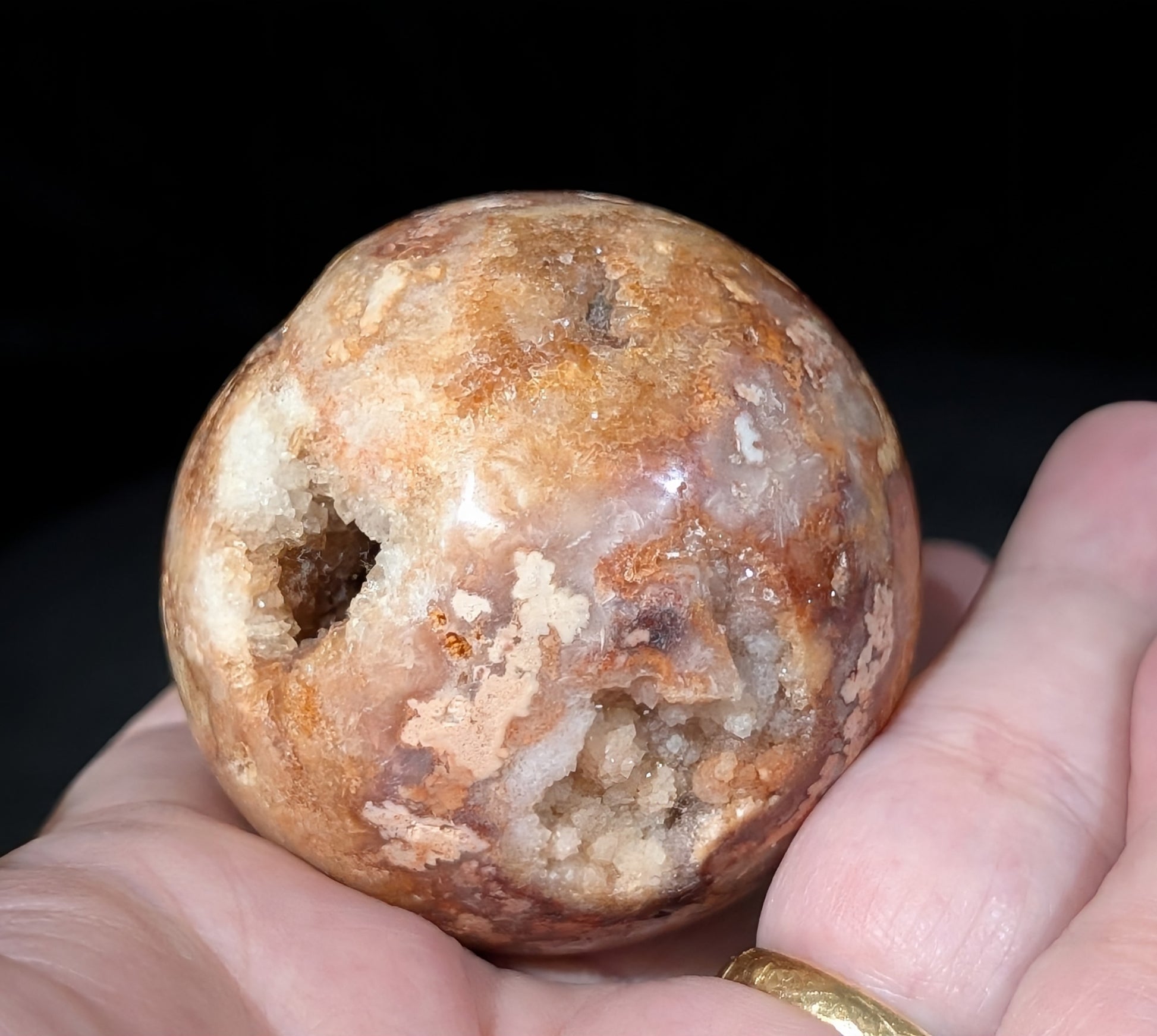 Druzy Red Sphalerite Sphere