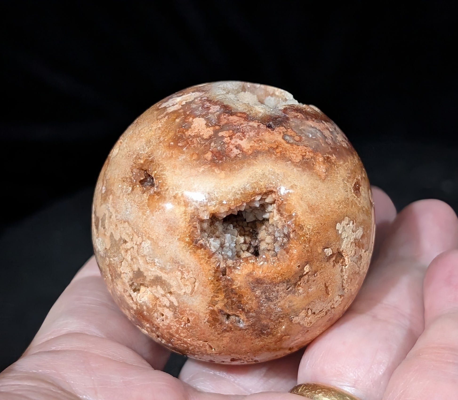 Druzy Red Sphalerite Sphere