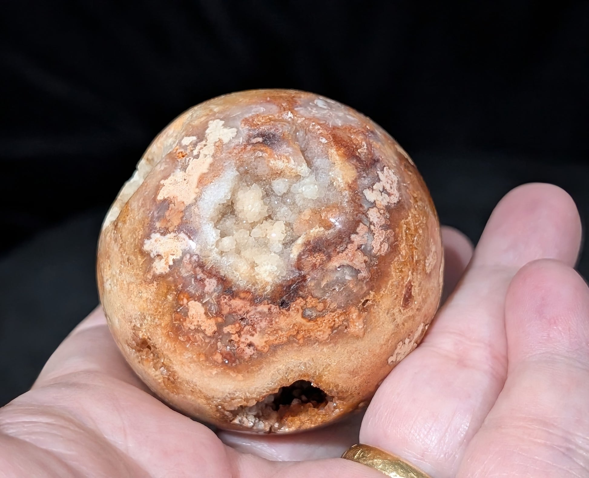 Druzy Red Sphalerite Sphere