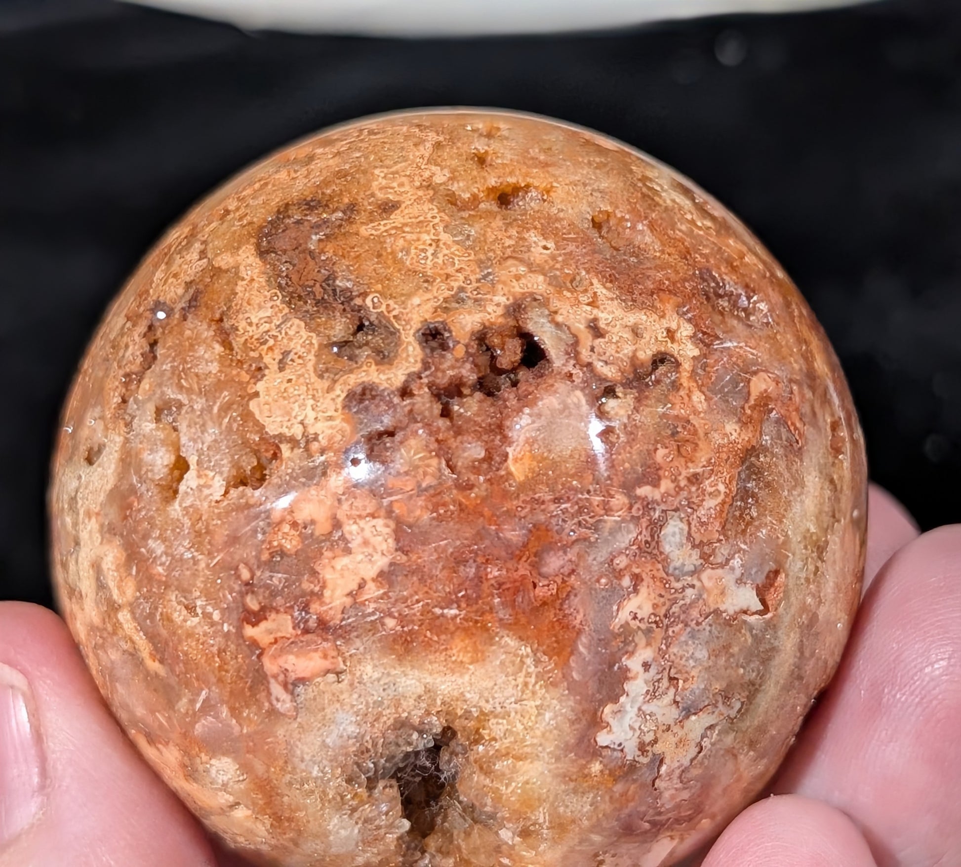 Druzy Red Sphalerite Sphere