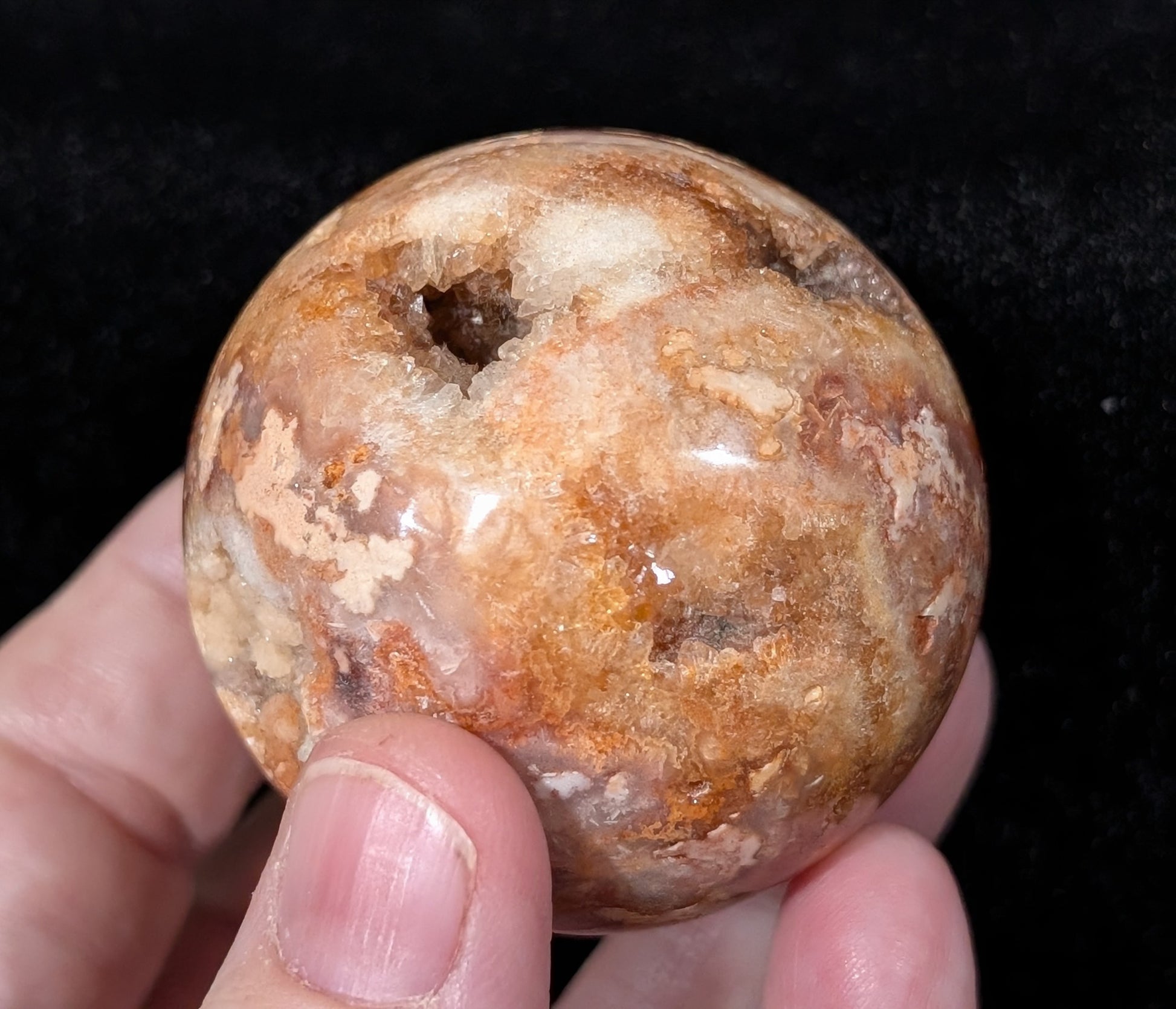 Druzy Red Sphalerite Sphere