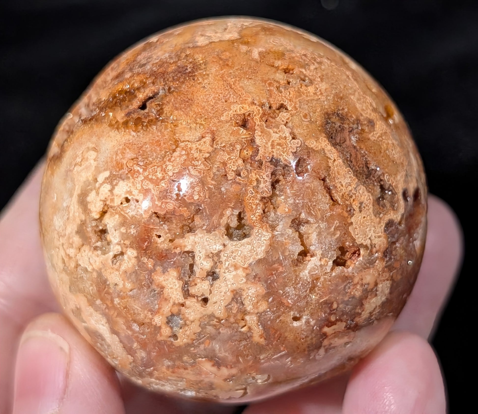 Druzy Red Sphalerite Sphere