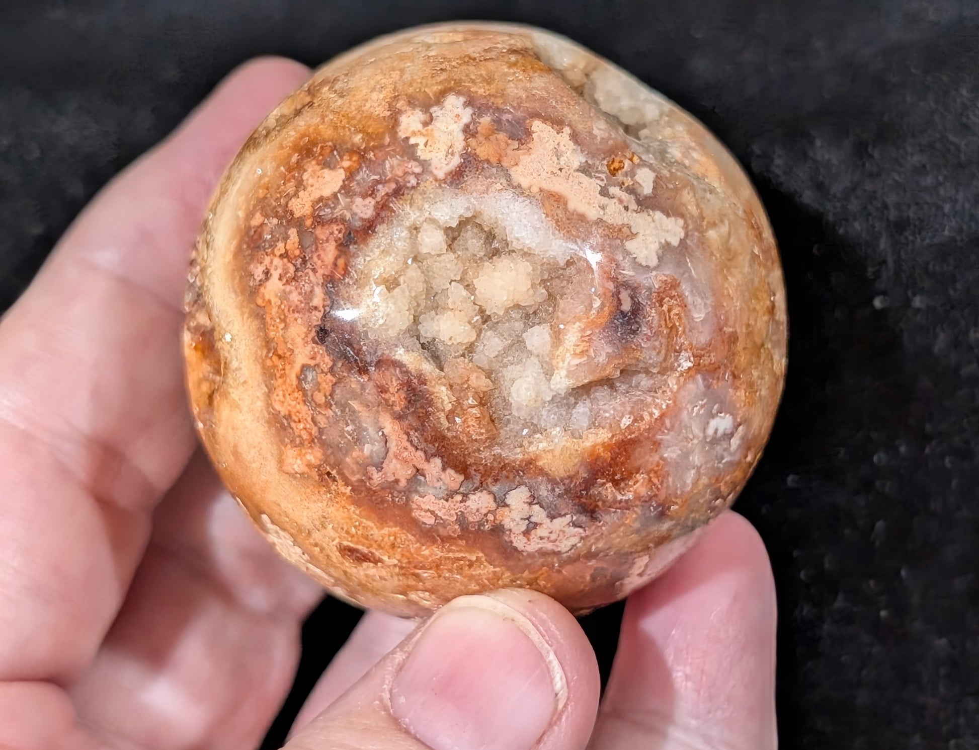 Druzy Red Sphalerite Sphere
