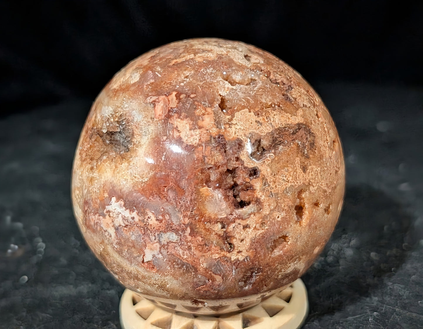 Druzy Red Sphalerite Sphere