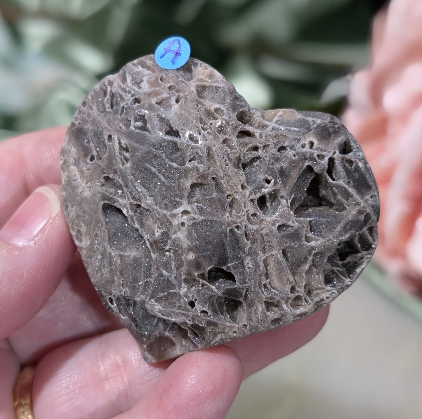 Druzy Sphalerite Heart