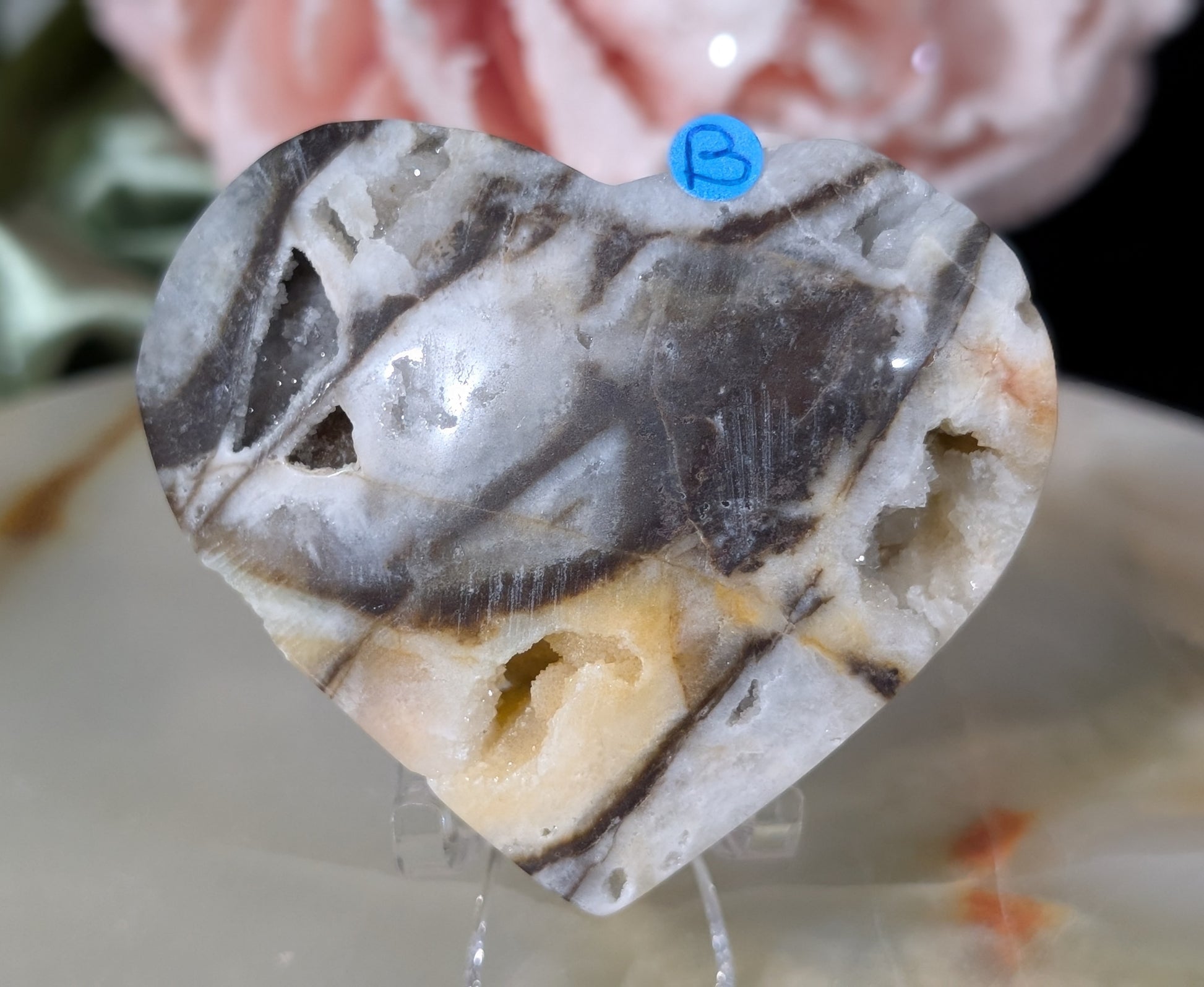 Druzy Sphalerite Heart