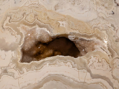 Druzy White Agate Sphere