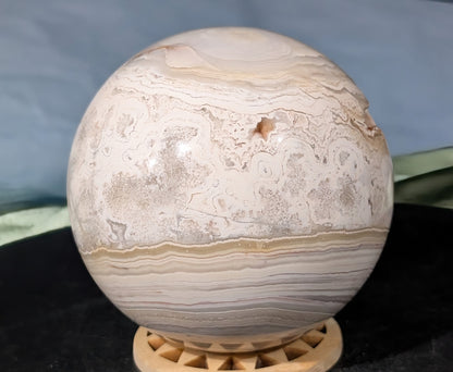Druzy White Agate Sphere