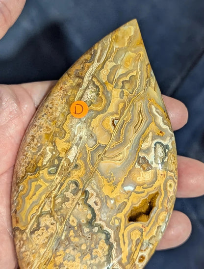 Druzy Yellow Crazy Lace Agate Flame 1D2