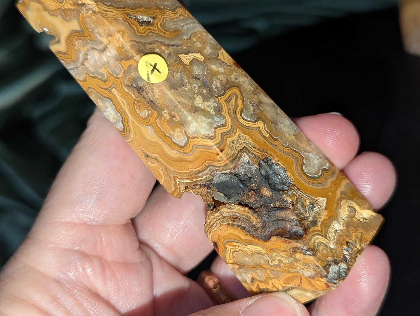 Druzy Yellow Crazy Lace Agate Tower A