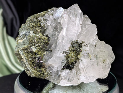 Epidote on Quartz Specimen