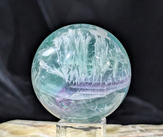 Feather Fluorite Sphere