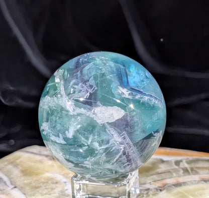 Feather Fluorite Sphere