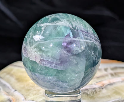 Feather Fluorite Sphere