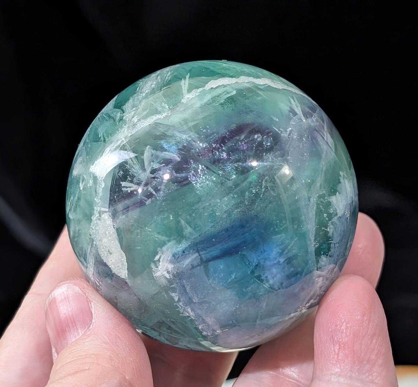 Feather Fluorite Sphere