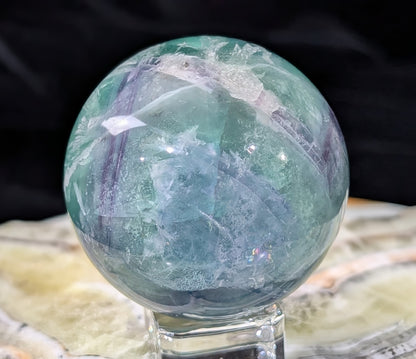 Feather Fluorite Sphere