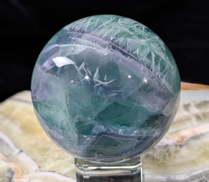 Feather Fluorite Sphere