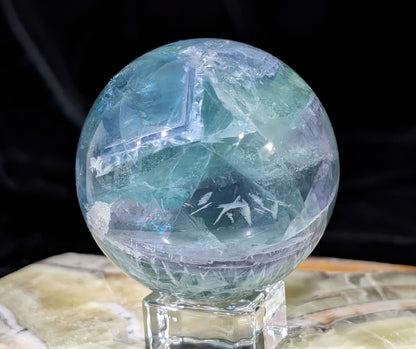 Feather Fluorite Sphere