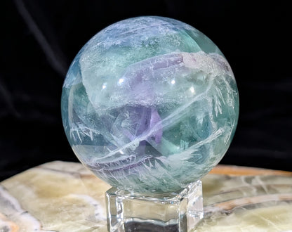 Feather Fluorite Sphere