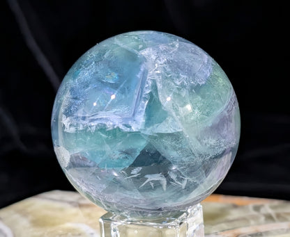 Feather Fluorite Sphere