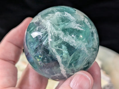 Feather Fluorite Sphere