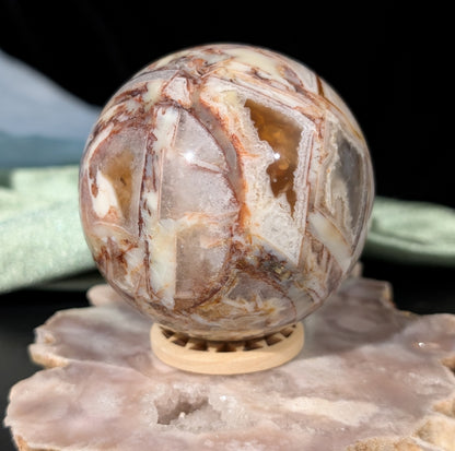Fire Agate Sphere 1A