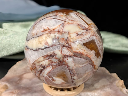 Fire Agate Sphere 1C