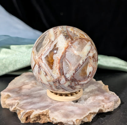 Fire Agate Sphere 1I