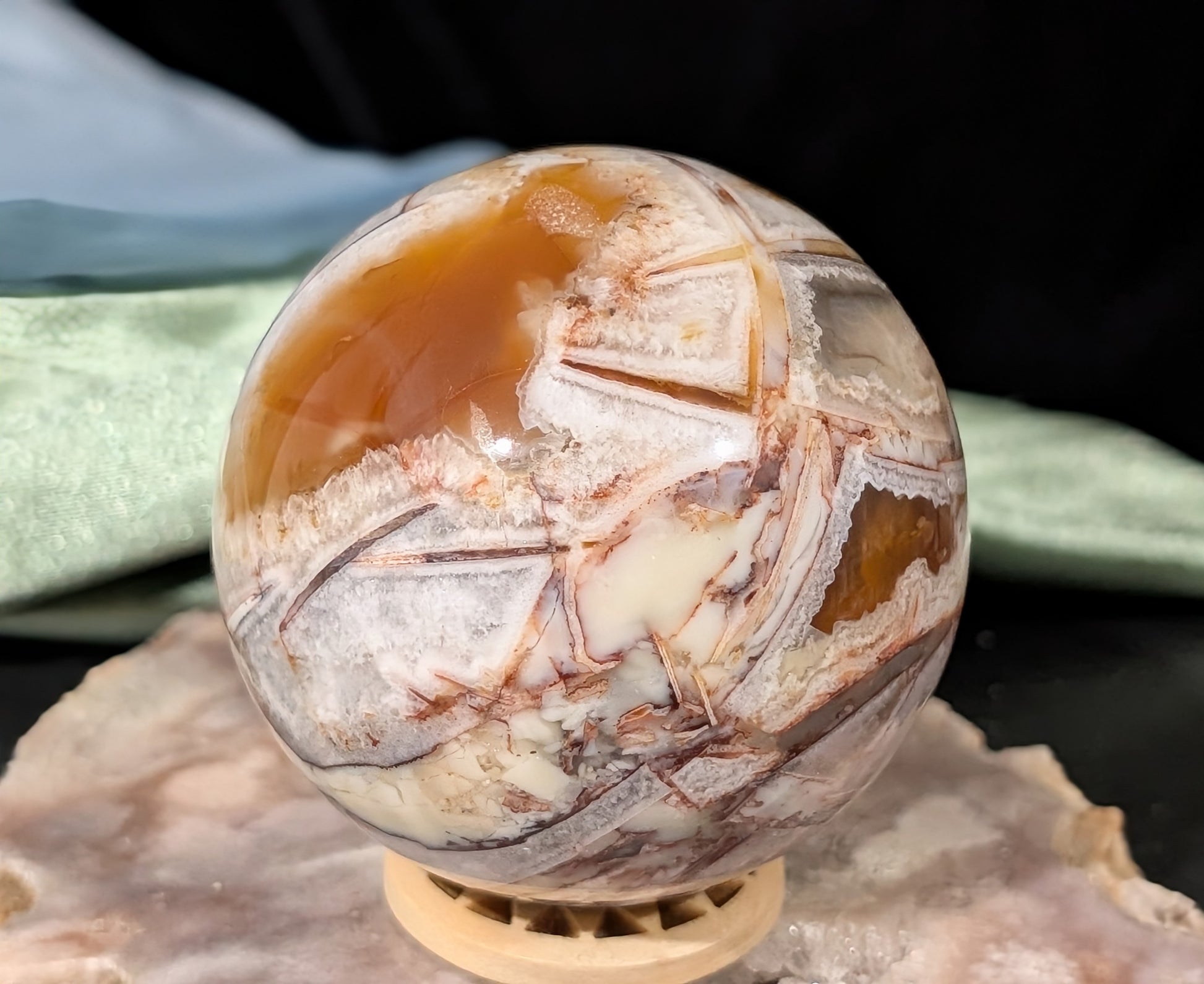 Fire Agate Sphere 1J