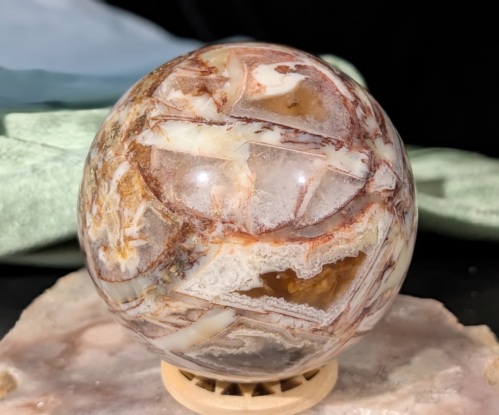 Fire Agate Sphere 1M