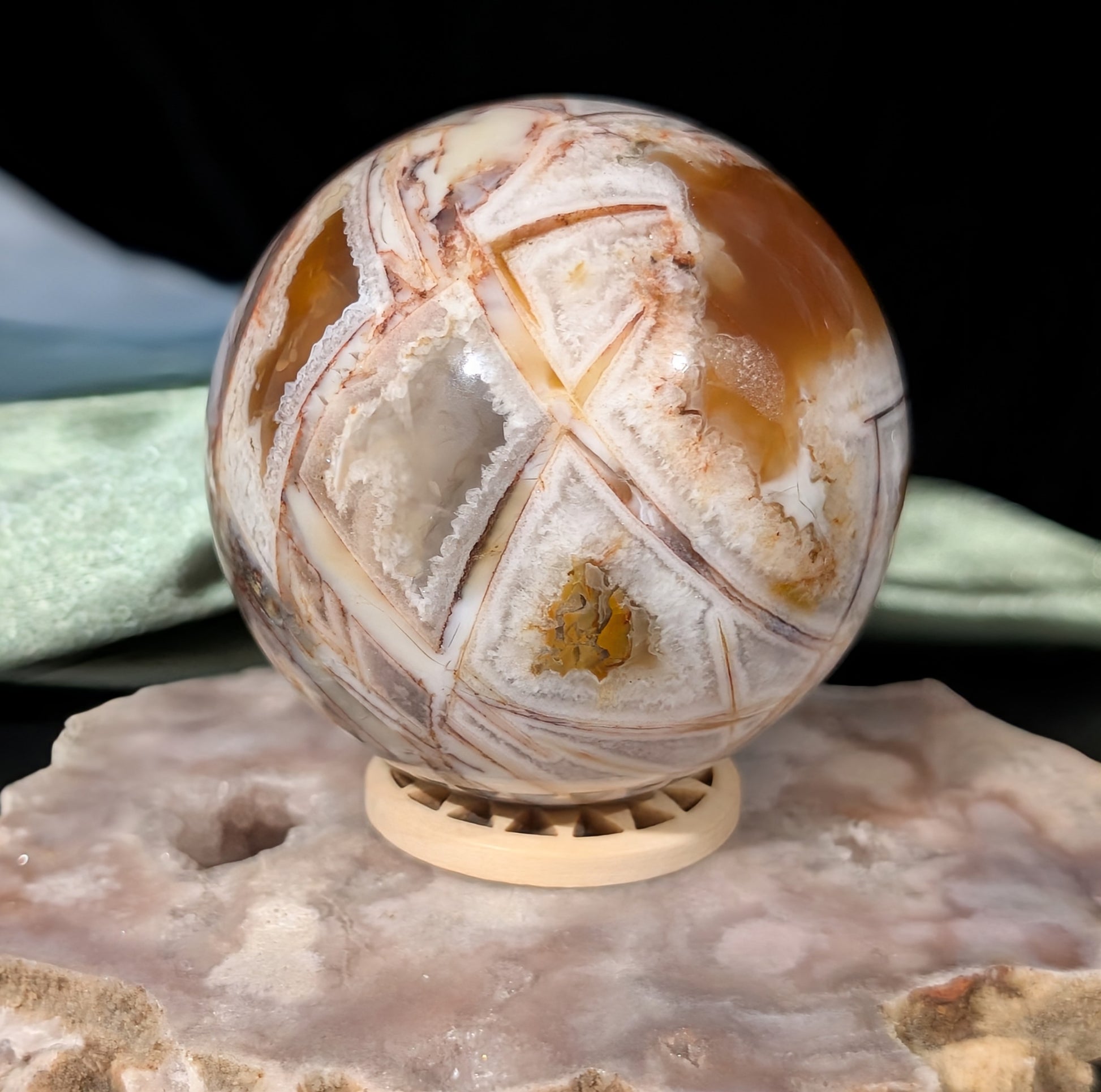 Fire Agate Sphere 1O