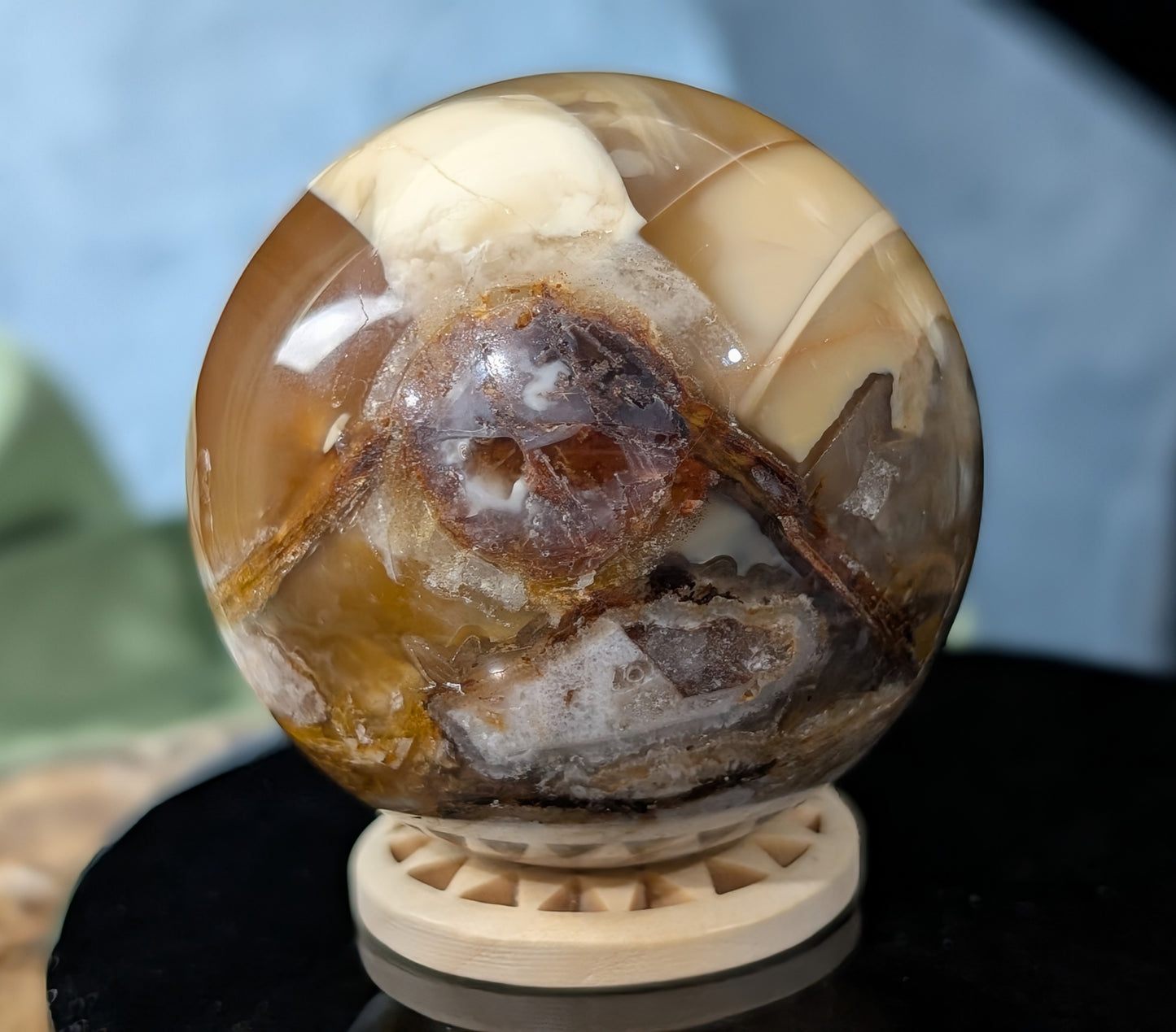 Fire Agate Sphere
